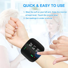 Rechargeable Wrist BP Monitor – Digital LED Display & Voice Broadcast